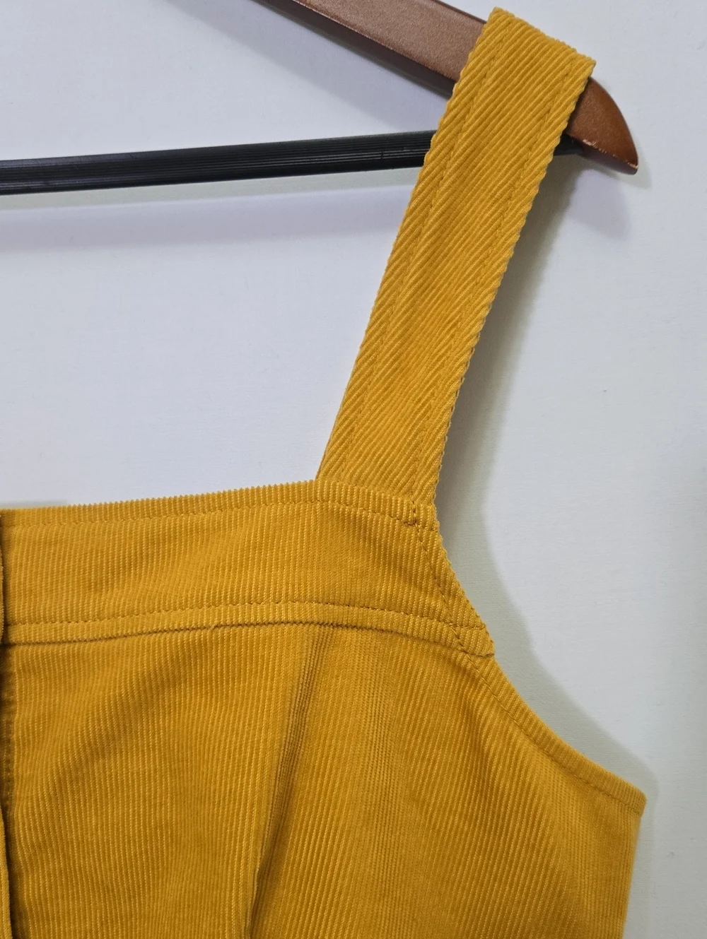 J Crew Mustard Corduroy Jumper Dress Size 8 Button Front Twee Schoolgirl Preppy